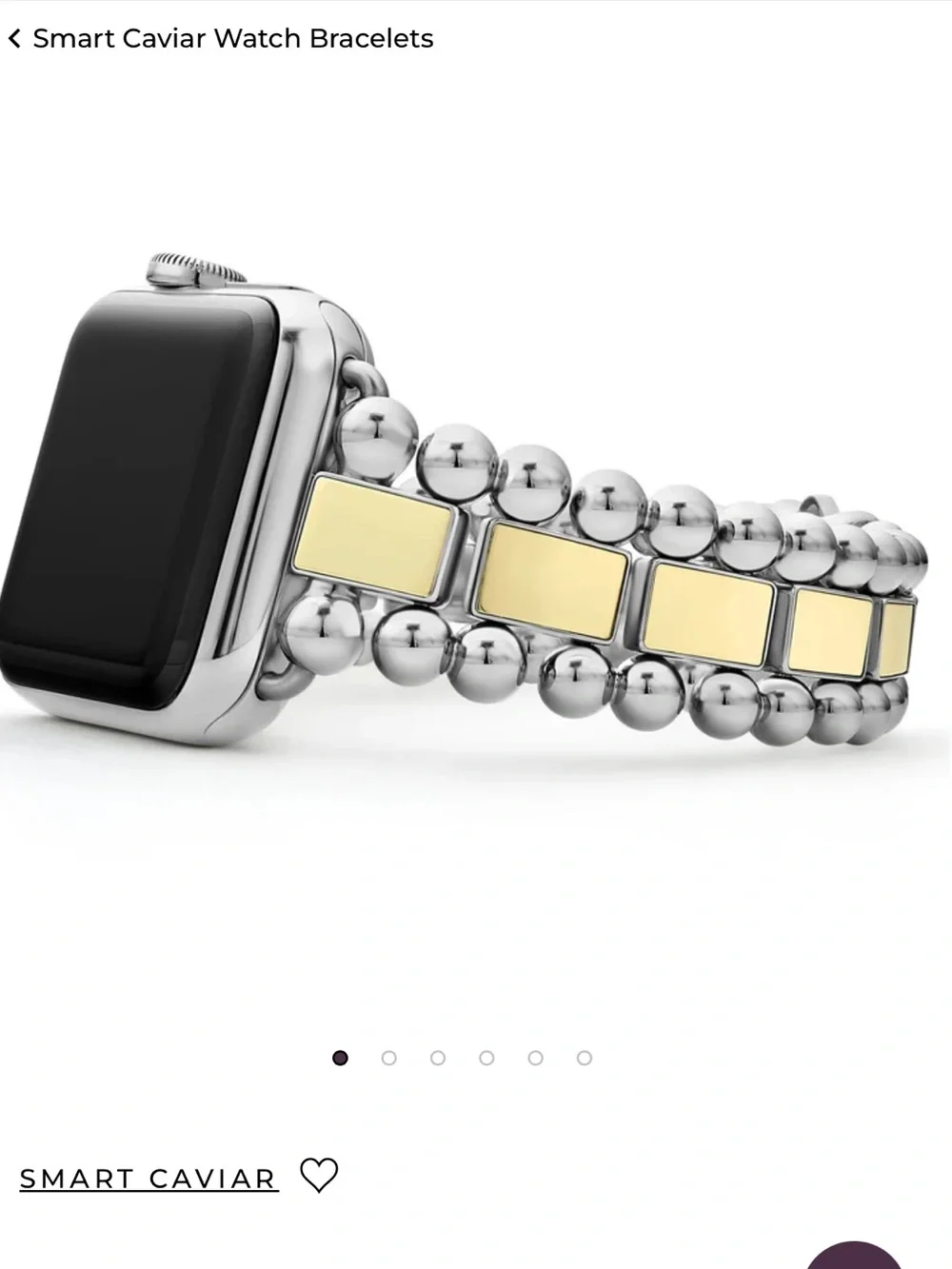LAGOS Two-Tone Gold and Silver Beaded Link Smartwatch Band